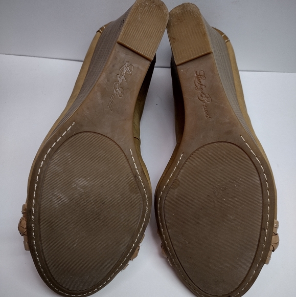 Lucky Brand "Grace" leather wedges shoes size 10M - Picture 11 of 11